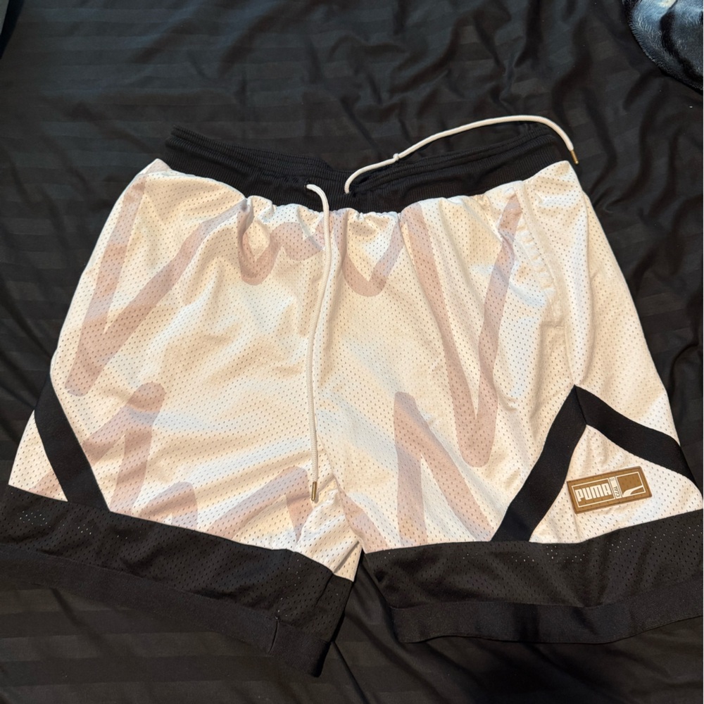Puma Black and White Mesh Shorts